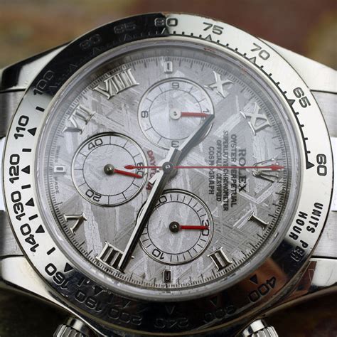 rolex white gold meteorite daytona|Rolex daytona meteorite price.